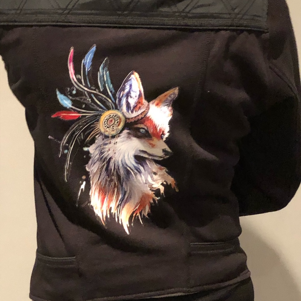 Calvin Klein black jacket with iron-on patch